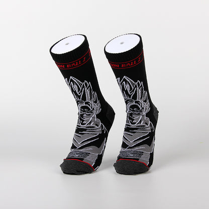 Unisex Anime Mid-tube Cotton Socks Cartoon Trendy Personality Cotton Socks