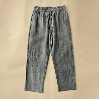 Men's Vintage Elastic Waist Pocket Casual Pants