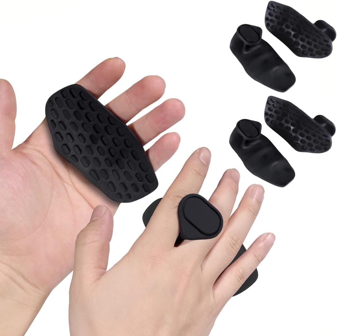 3 Pairs Anti-Slip Workout Grips – Ergonomic Rubber Hand Protectors