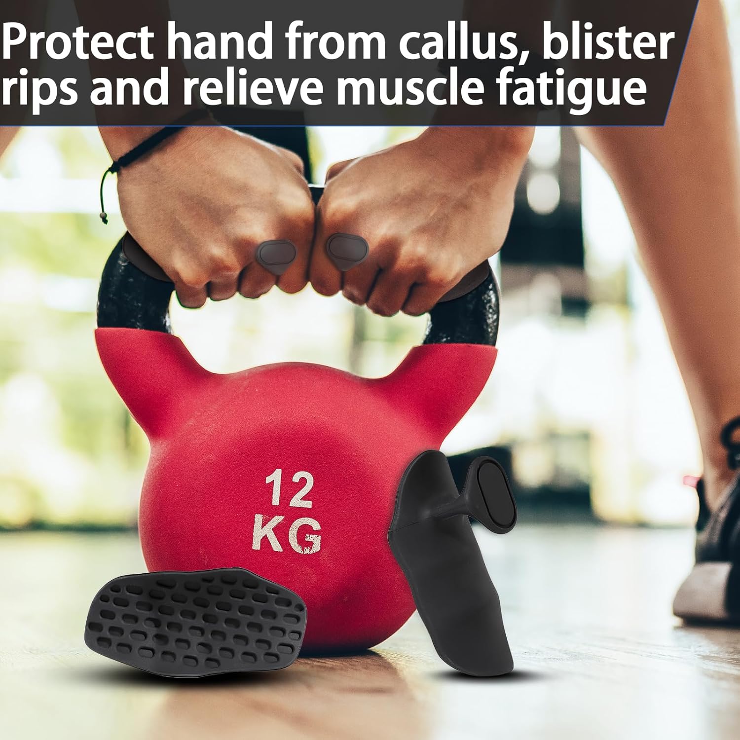 3 Pairs Anti-Slip Workout Grips – Ergonomic Rubber Hand Protectors