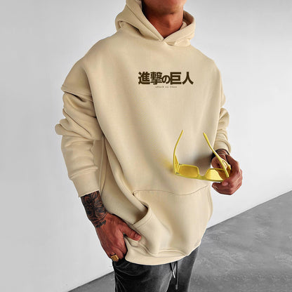 Retro Casual Giant Letter Print Hoodie