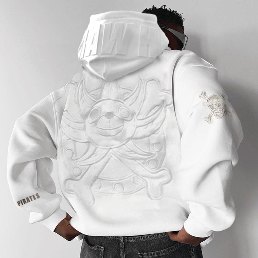 Oversized Anime Printed Hoodie
