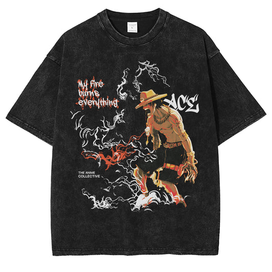 Anime Print Vintage T-Shirt