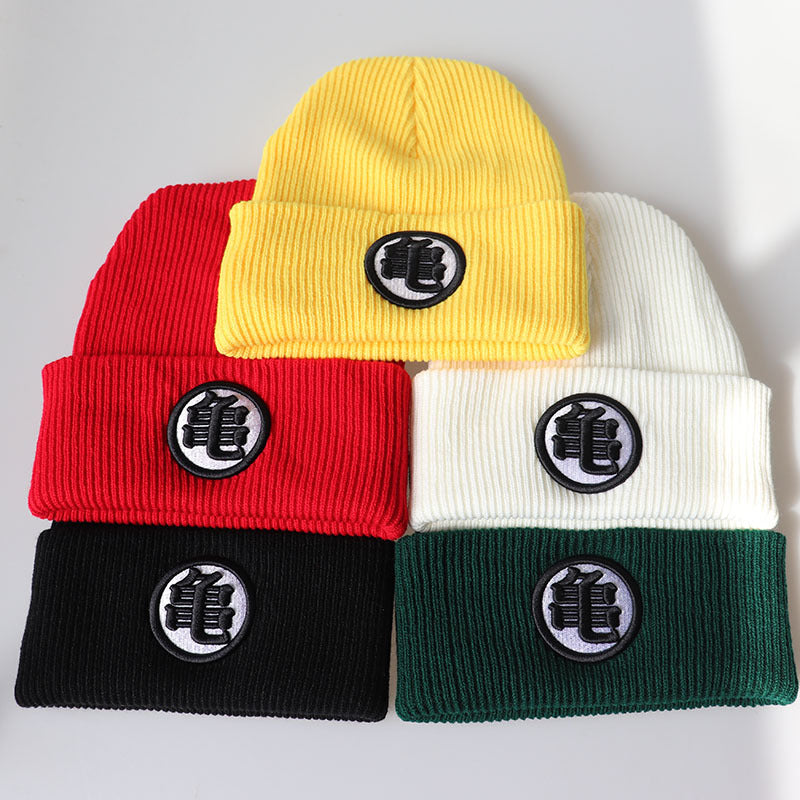 Unisex Anime Embroidered Knitted Beanie