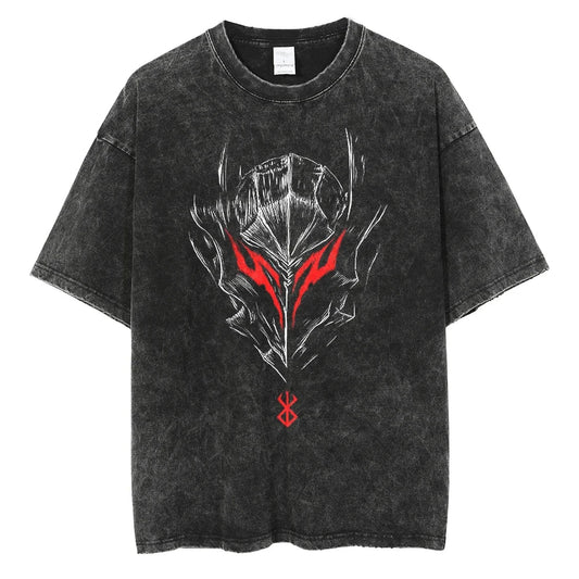 Anime Berserk Guts - Washed Vintage T-Shirt Ver. 4