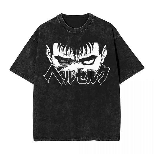 Anime Berserk Guts Washed Vintage T-Shirt