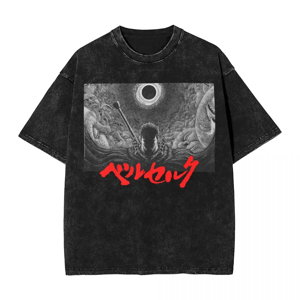 Anime Berserk Guts Washed Vintage T-Shirt - Fight Mode