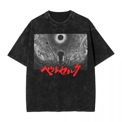Anime Berserk Guts Washed Vintage T-Shirt - Fight Mode