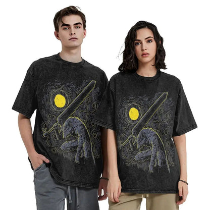 Anime Berserk Guts Washed Vintage T-Shirt - Ver. 2