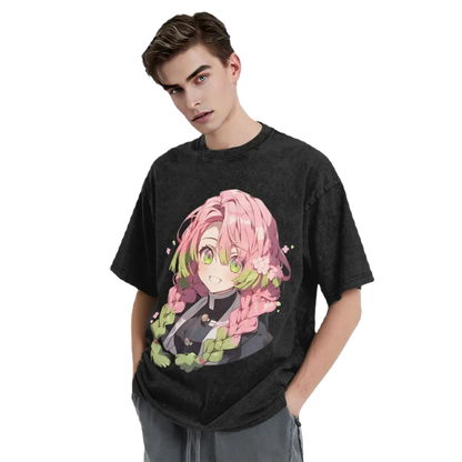 Anime Washed T-Shirt - Love Demon Slayer