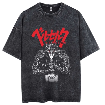 Anime Berserk Guts Washed Vintage Tee Ver. 2
