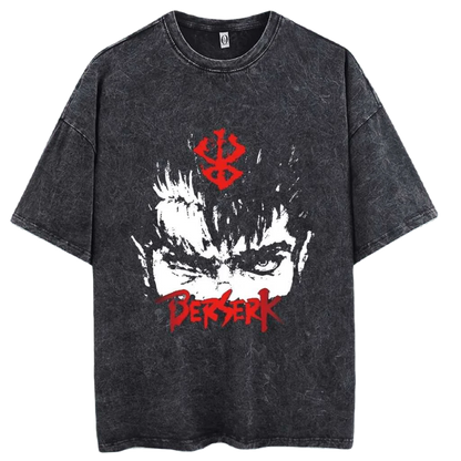 Anime Berserk Guts Washed Vintage Tee Ver. 2