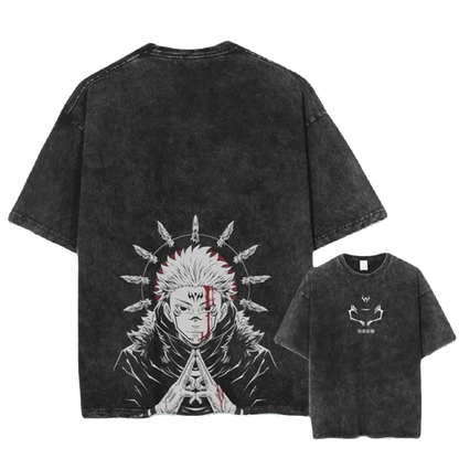Anime Jujutsu Kaisen Washed Vintage T-Shirt Ver. 1