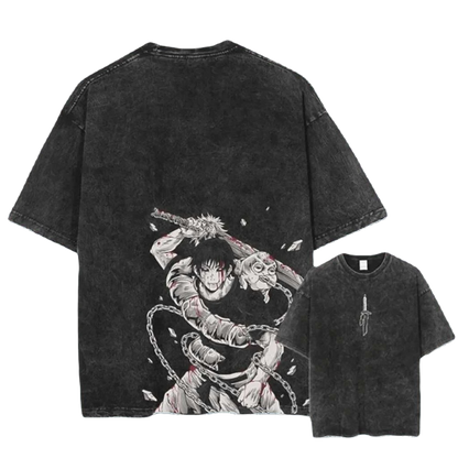 Anime Jujutsu Kaisen Washed Vintage T-Shirt Ver. 1