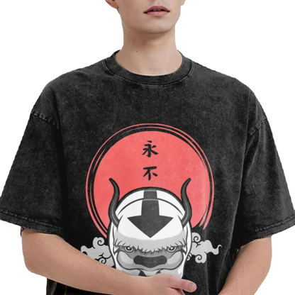 Anime Washed Vintage Tee "Avatar The Last Airbender Appa"