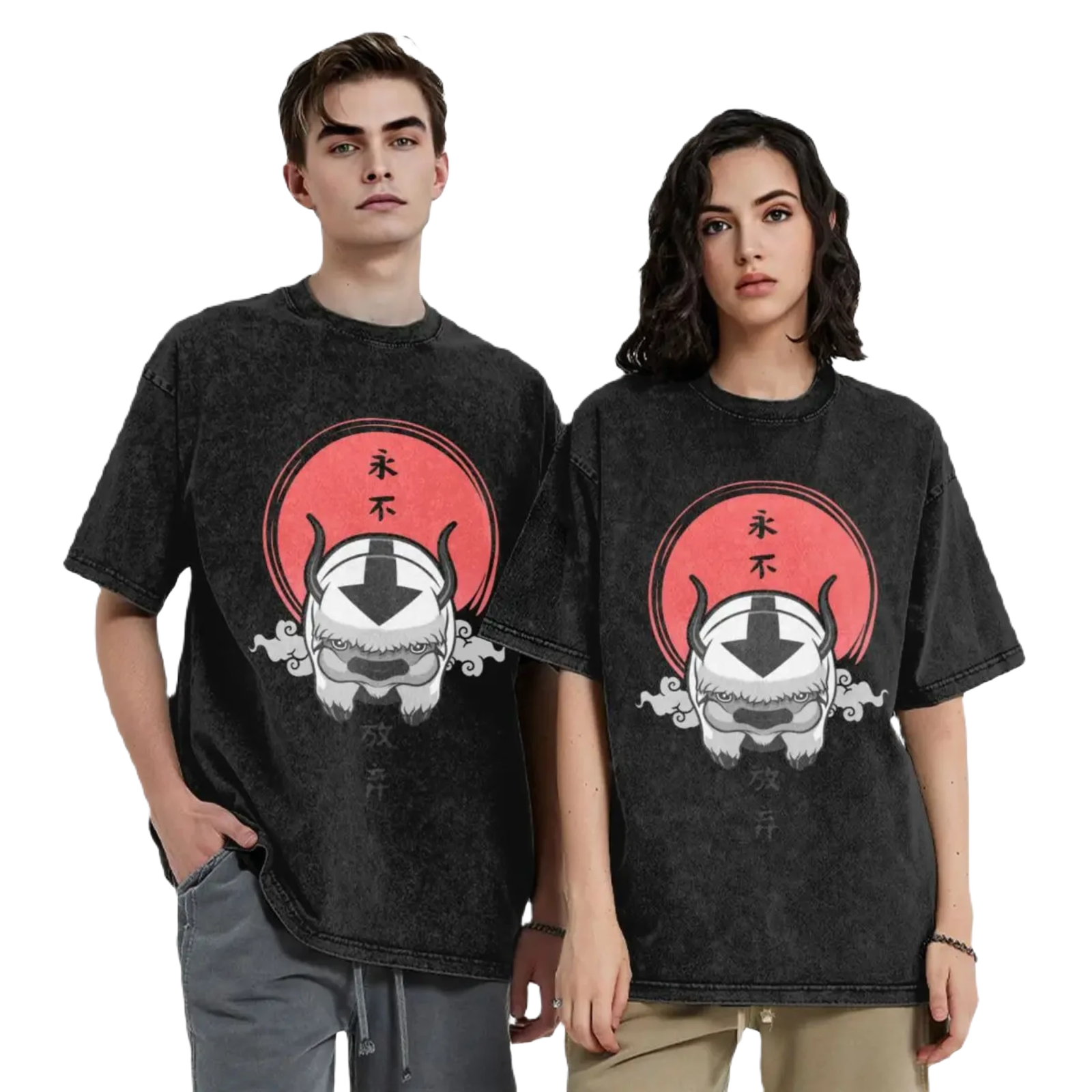 Anime Washed Vintage Tee "Avatar The Last Airbender Appa"