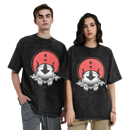 Anime Washed Vintage Tee "Avatar The Last Airbender Appa"