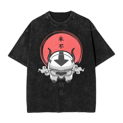 Anime Washed Vintage Tee "Avatar The Last Airbender Appa"