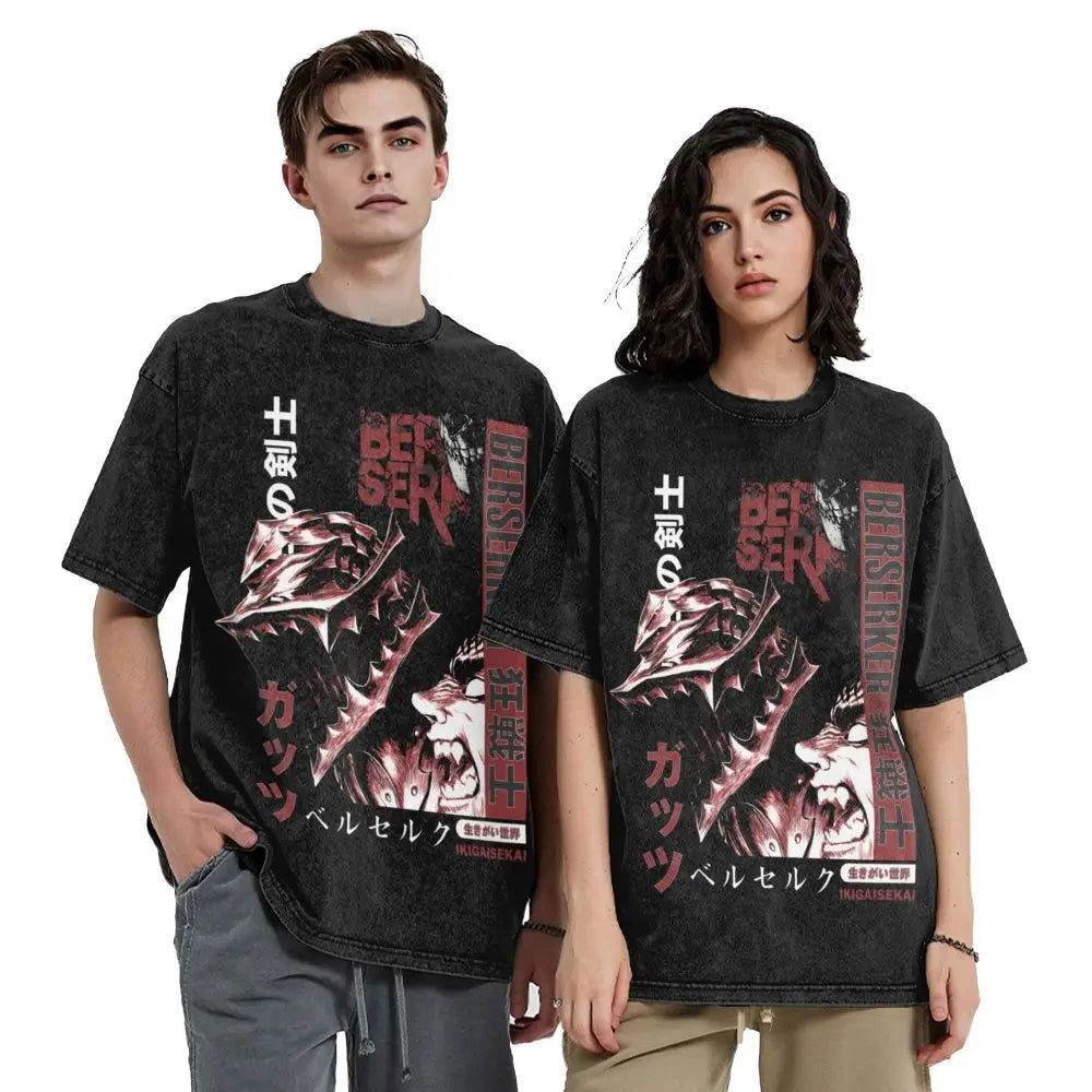 Berserk Guts Washed Vintage T-Shirt - Berserker