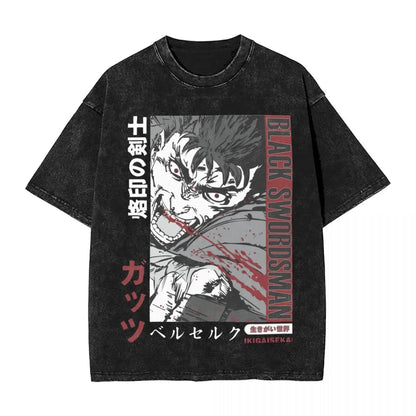 Berserk Guts Washed Vintage T-Shirt - Berserker