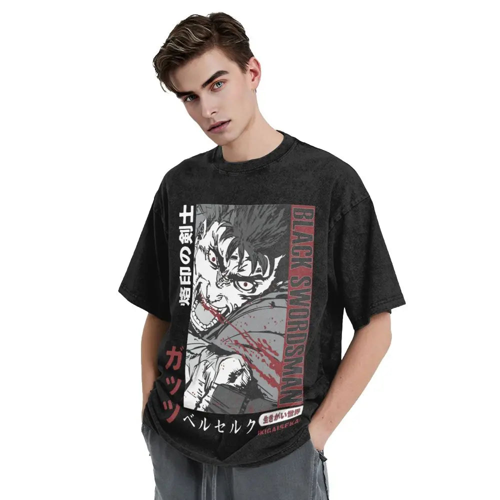 Berserk Guts Washed Vintage T-Shirt - Berserker
