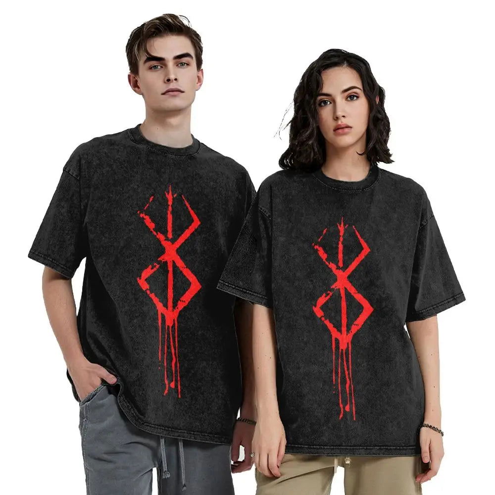Berserk Guts Washed Vintage T-Shirt Anime