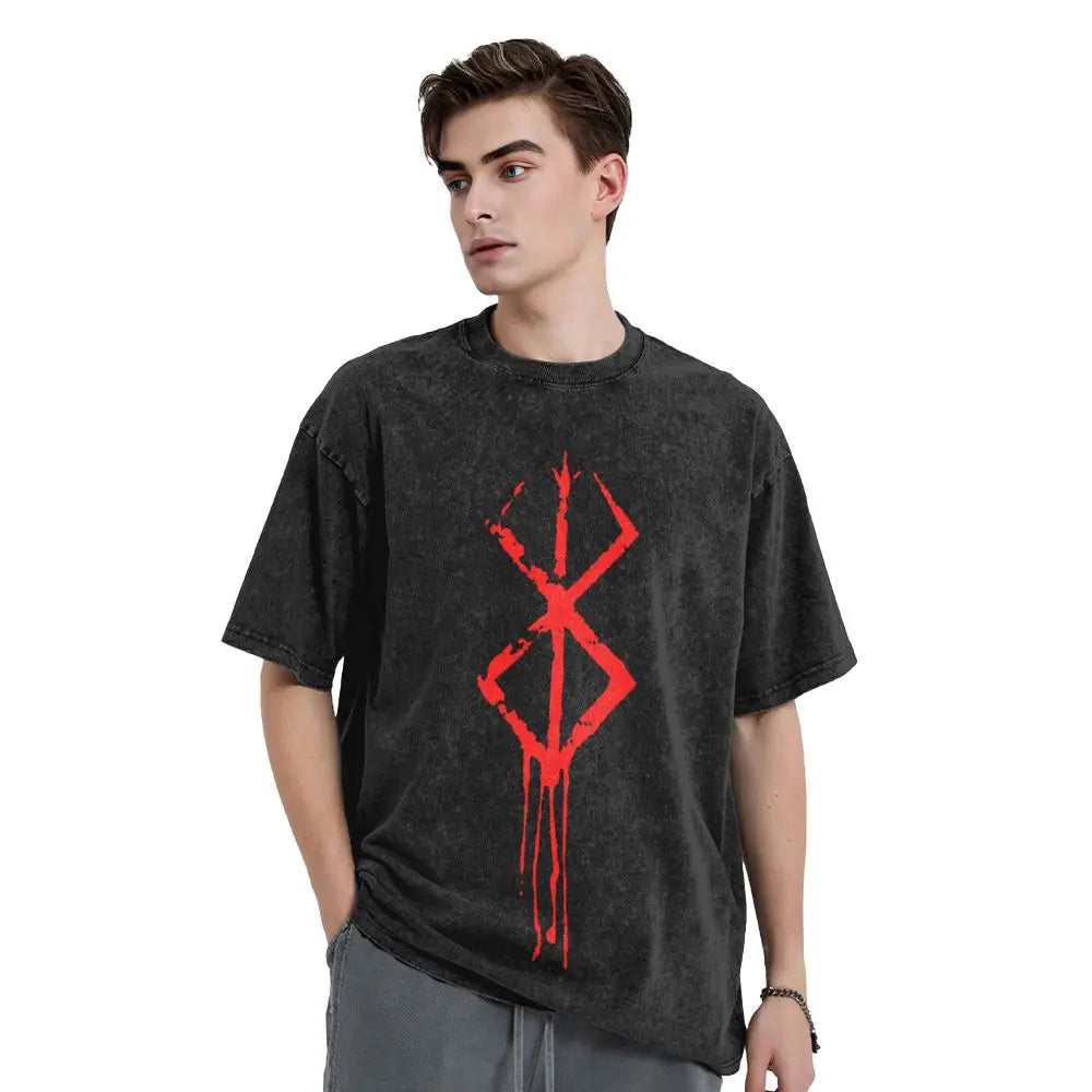 Berserk Guts Washed Vintage T-Shirt Anime