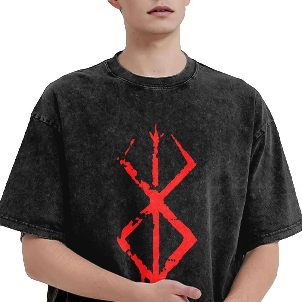 Berserk Guts Washed Vintage T-Shirt Anime