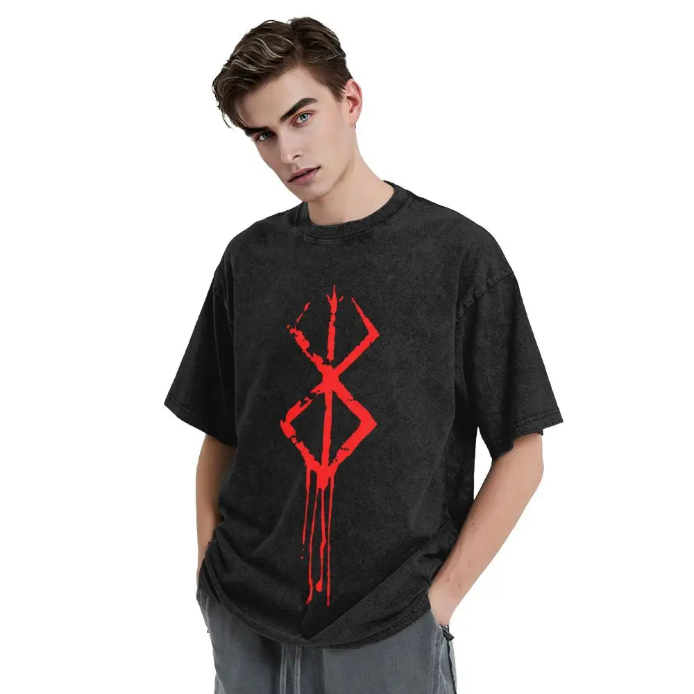 Berserk Guts Washed Vintage T-Shirt Anime