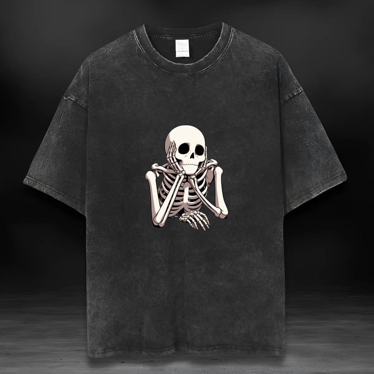 Skull Vintage Washed T-shirt-Bored