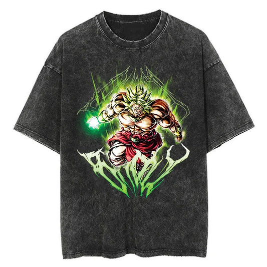Broly Dragon Ball Washed Vintage Oversize T-Shirt - Anime Streetwear