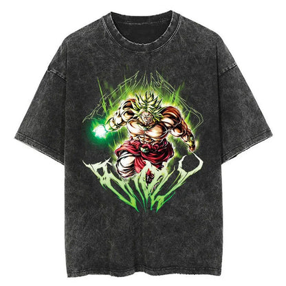 Broly Dragon Ball Washed Vintage Oversize T-Shirt - Anime Streetwear