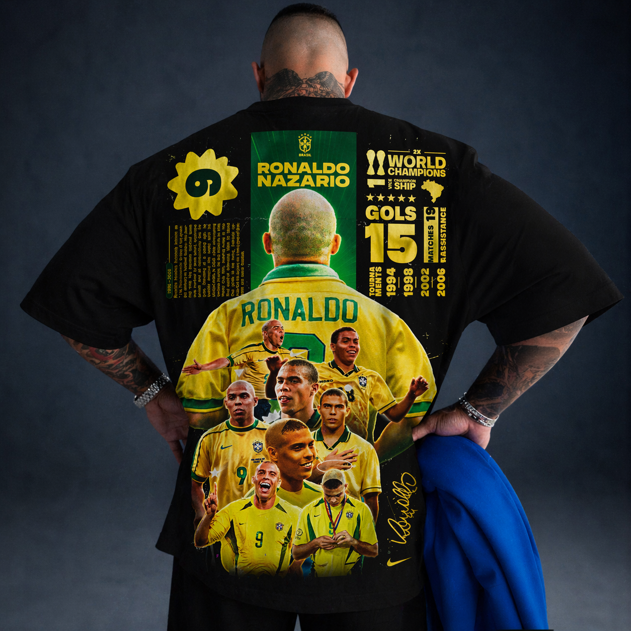 Oversized T-Shirt Oversized Ronaldo Nazário Black