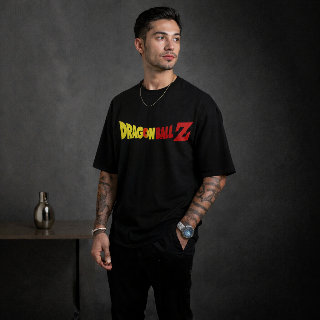 Oversized T-Shirt Oversized Streetwear Son Goku Super saiyajin 3 Black