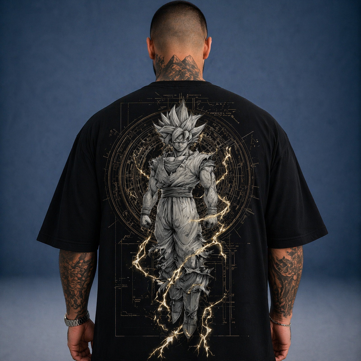 Oversized T-Shirt Oversized Son Goku Super All Black