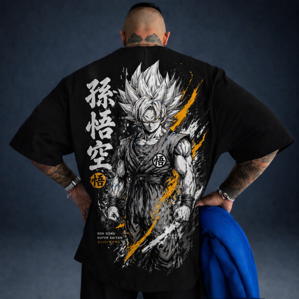 Oversized T-Shirt Oversized Son Goku especial All Black