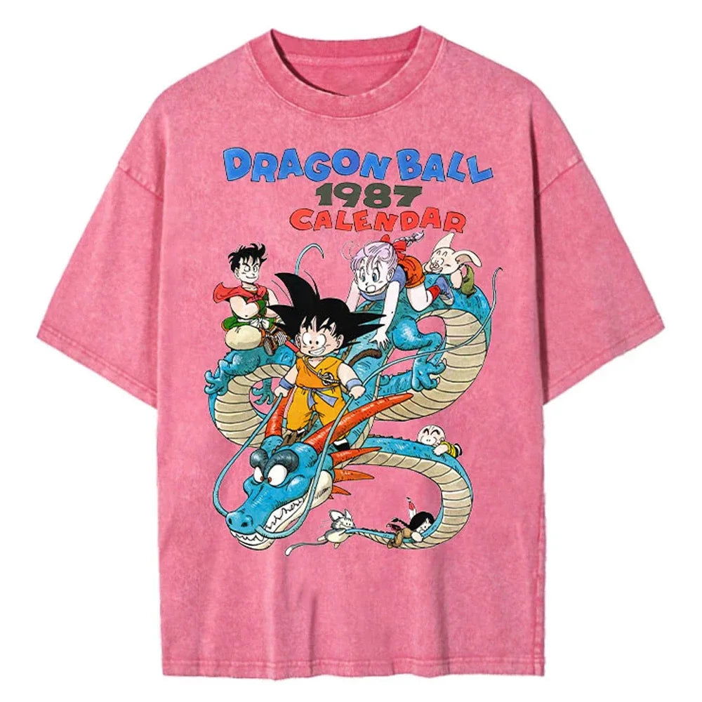 Dragon Ball 1987 Washed Vintage Oversize T-Shirt - Anime Streetwear