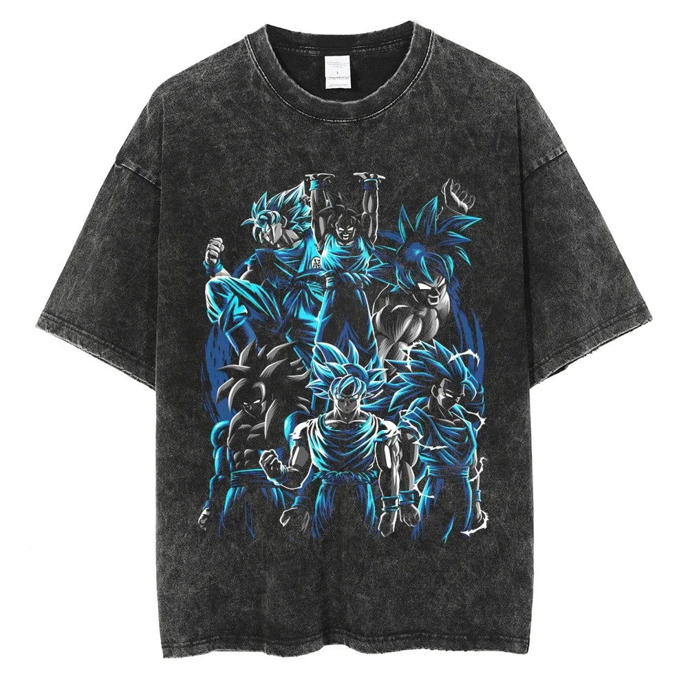 Dragon Ball T-Shirt- Goku Anime Streetwear - Oversized Washed  Vintage Ver. 2
