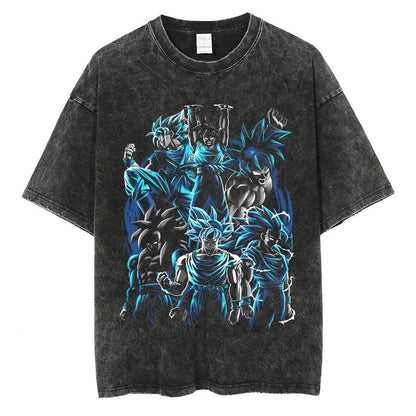 Dragon Ball T-Shirt- Goku Anime Streetwear - Oversized Washed  Vintage Ver. 2