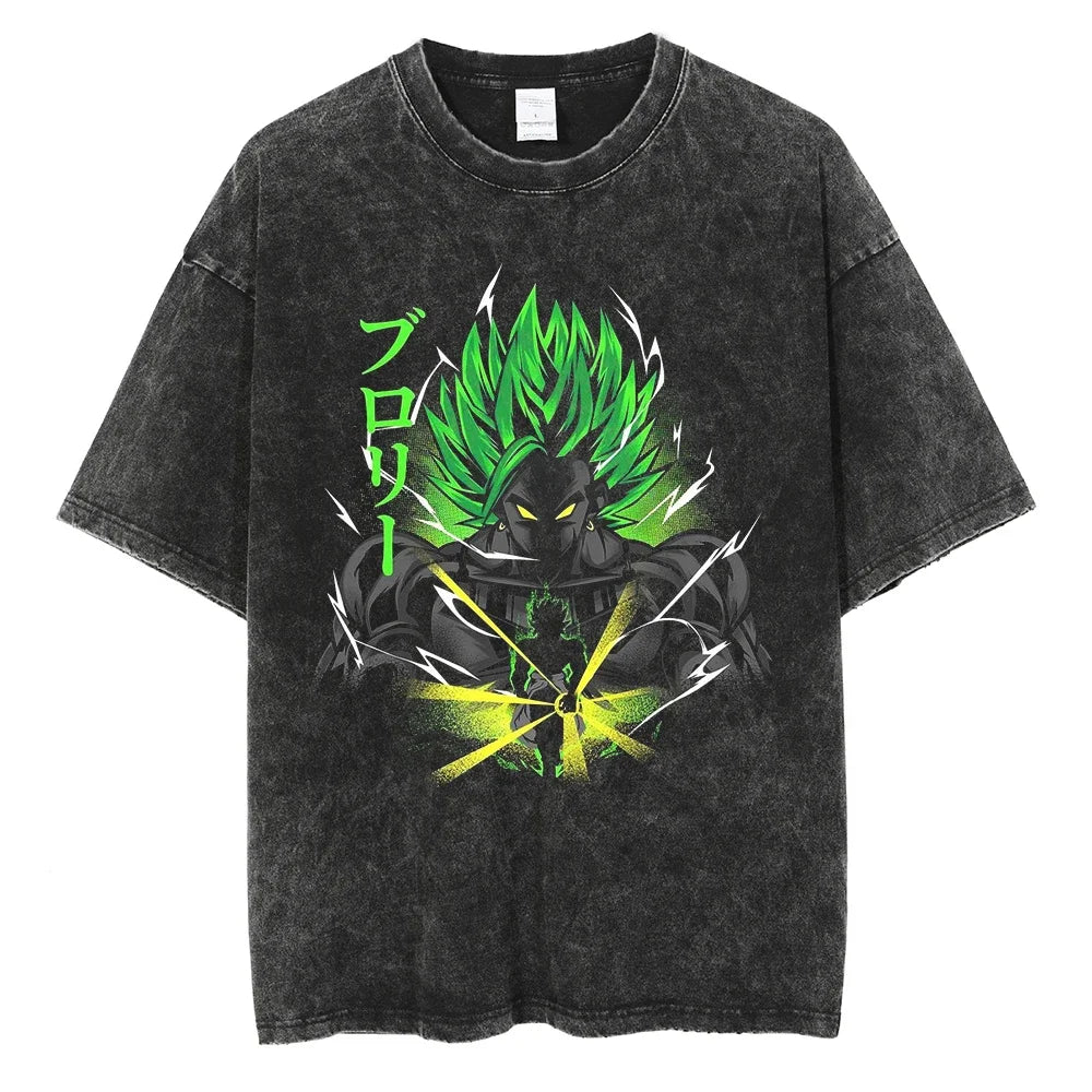 Dragon Ball T-Shirt - Black Goku - Anime Oversized Washed Vintage