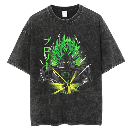 Dragon Ball T-Shirt - Black Goku - Anime Oversized Washed Vintage