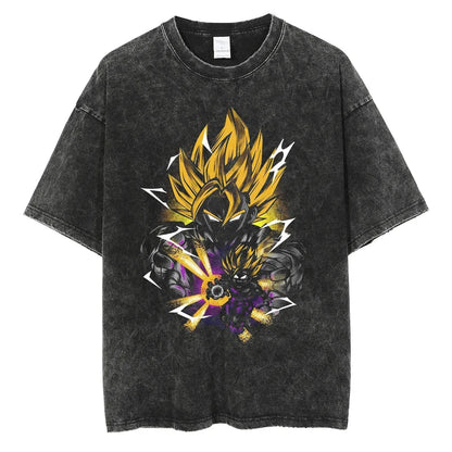 Dragon Ball T-Shirt - Goku Demon Anime Streetwear - Oversized Washed Vintage - Limited Version