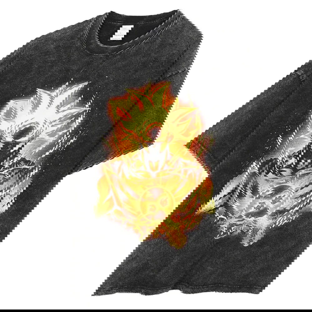 Dragon Ball T-Shirt - Golden God Goku Anime Streetwear - Oversized Washed Vintage - Limited Version