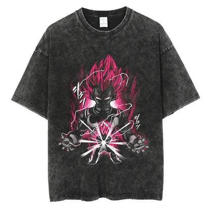 Dragon Ball T-Shirt - Kamehameha Goku Anime Streetwear - Oversized Washed Vintage - Limited Version
