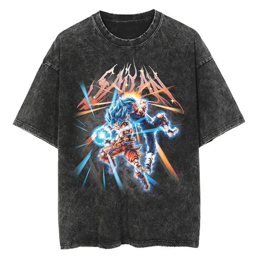 Dragon Ball Washed Vintage Oversize T-Shirt - Anime Streetwear