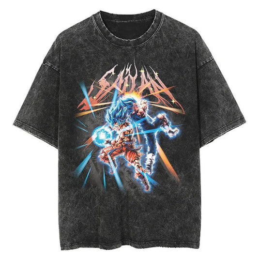 Dragon Ball Washed Vintage Oversize T-Shirt - Anime Streetwear