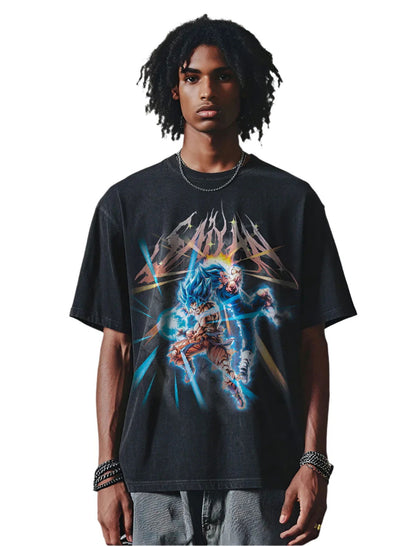 Dragon Ball Washed Vintage Oversize T-Shirt - Anime Streetwear