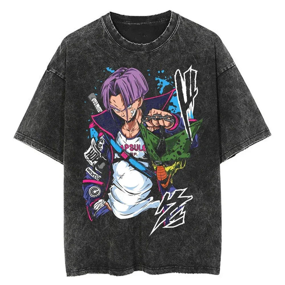 Dragon Ball Z Trunk Washed Vintage Oversize T-Shirt - Anime Streetwear