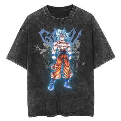 Goku Dragon Ball Washed Vintage Oversize T-Shirt - Anime Streetwear