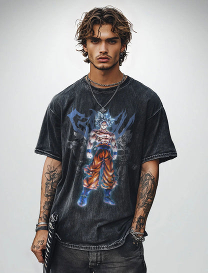 Goku Dragon Ball Washed Vintage Oversize T-Shirt - Anime Streetwear